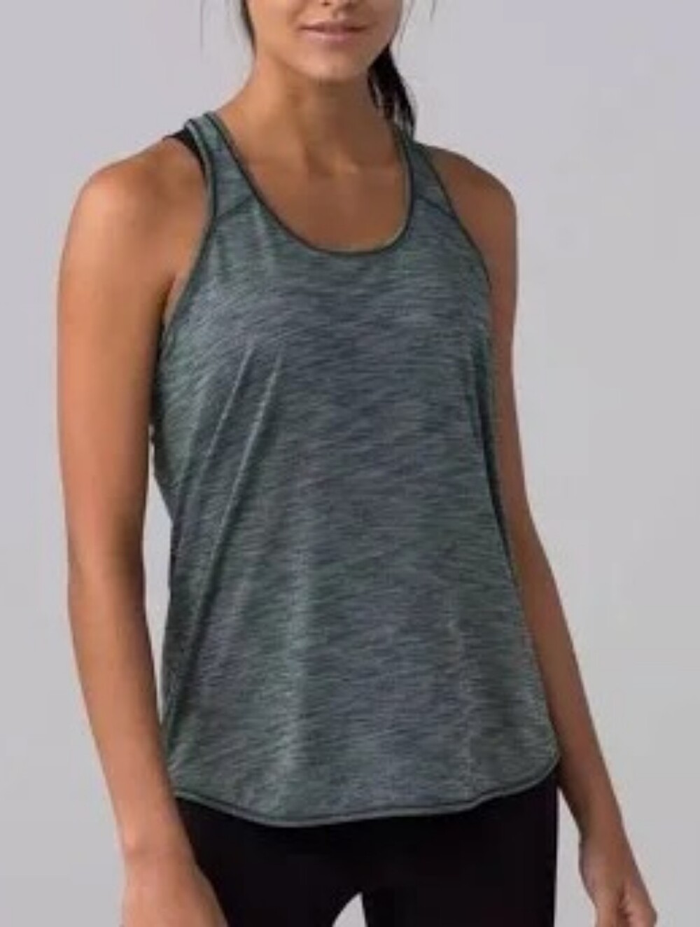 Lululemon Essential Tank Heathered Charcoal Size 2